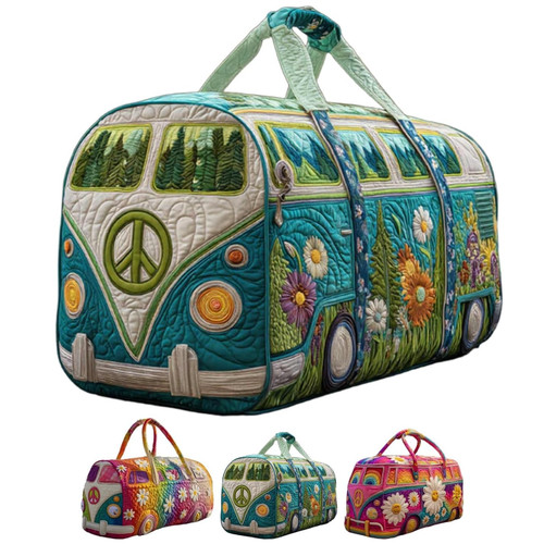 Hippie van quilted duffle - hippie,