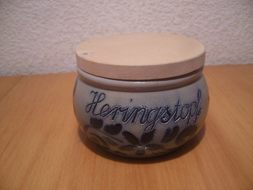Heringstopf mit holzdeckel - heringstopf,