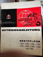 Betriebsanleitung IHC Mc Cormick International Beetpflüge 1-250 bis 1-454