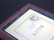 Bilderrahmen (T) B+H Royal Holz rotbraun gold petrol, 9x13 oder 13 x 18 cm