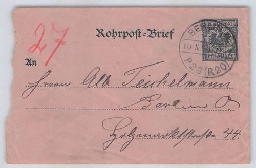 Deutsches reich rohrpostbrief - deutsches,