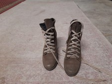 Stiefelette Paul Green Taupe/etwas Schimmer Grösse 6 Wildleder