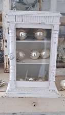 Vitrine Hängeschrank weiß  antik shabby chic