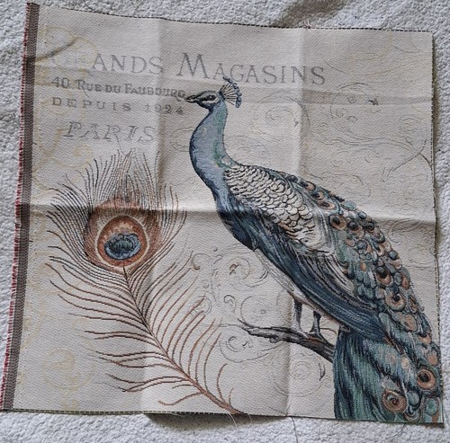 Gobelin kissen panel pfau - panel,
