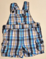 blaue Latzhose, kariert, Gr
