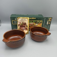 Katengeschirr Friesland Auflaufform - 2 Suppen-Pott - braun - unbenutzt in OVP