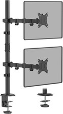[Beschreibung lesen] WORLDLIFT Dual Monitorständer -- vertikaler Stapel Monitor Schreibtischhalterung