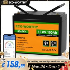 12V 100Ah LiFePO4 Lithium Batterie Bluetooth BMS Solar Wohnmobil Boot