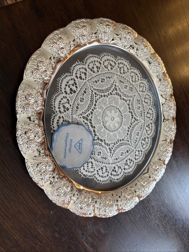 Vintage edelstahl tortenplatte - vintage,