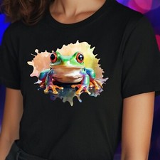 T-Shirt Frauen Frosch Motiv