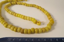 Strang gelbe Glasperlen HH54 9mm yellow padre pony beads Fichtelgebirge Böhmen