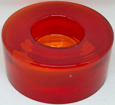 Teelichthalter aus rotem Glas für Maxi-Teelichter · Gut gebraucht! *TOP!*