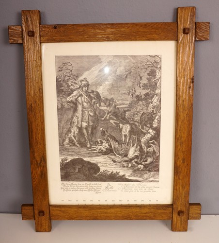 Schöner jagdlicher kunstdruck - jagdlicher,