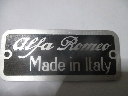Typenschild alfa romeo - alfa, made