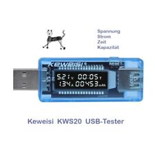 KWS-V20 USB Tester und Analyser von Keweisi für Strom, Spannung, Zeit, Kapazität