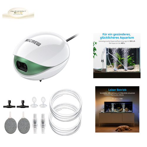 Aquarium luftpumpe 400 leise - 400, l