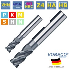 VHM Schaftfräser Z4  HPC Fräser AlCrN variabler Drall u. Schneiden freigestellt