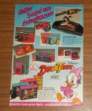 Seltene Werbung DUCKTALES IGS CR 308 Fahrrad-Radio CR 3206 Cassettenspieler 1990