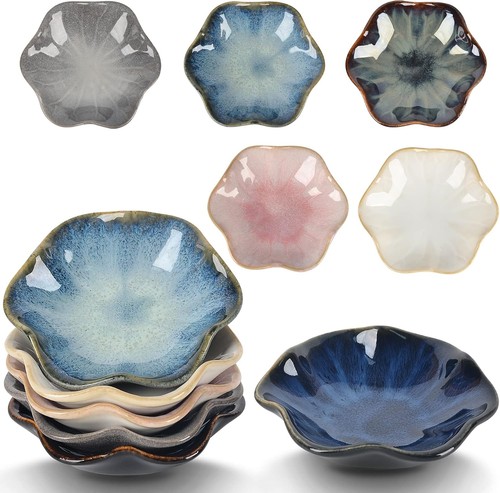 Dipschalen keramik blume form - dipschalen,