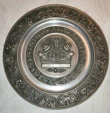 Zinn Teller Zinnwandteller D. ca. 21cm