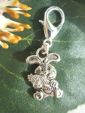 HASE mit RÜBE SILBER ANHÄNGER OSTERHASE HASEN CHARM MÖHRE KETTE HALSKETTE DAMEN