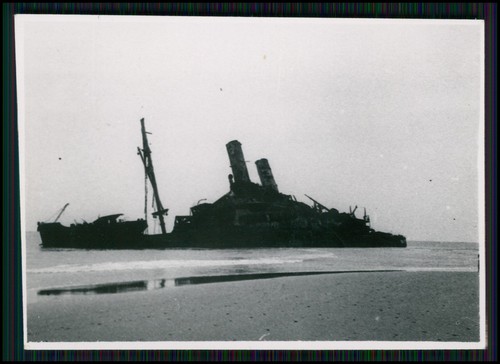 Foto gestrandetes schiff - 2x,