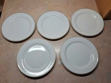 V&B 5 Teller Adriana 19cm weiß Topas Goldrand Villeroy Boch Kuchenteller Dessert