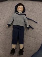Porzellanpuppe Matrose Junge 46 cm 1A Zustand Nicht Bespielt Restro Wie Neu