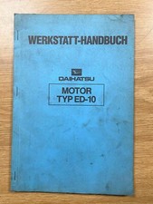 DAIHATSU CUORE TYP ED-10 MOTOR 1986 WERKSTATTHANDBUCH DEUTSCH