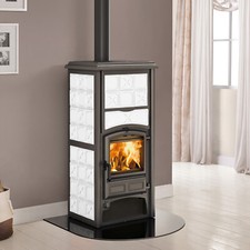 Kaminofen wasserführend La Nordica Loriet S DSA Holzofen Weiß 16,8 kW