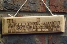 " WesternLounge"  old-style Deko-Hinweisschild -Holzart ca. 25,5cm x 7cm