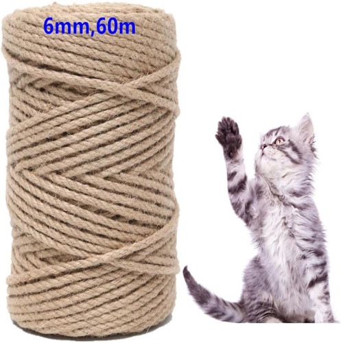 Juteschnur 60m 6mm natur - 60m,