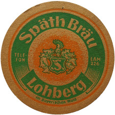 ALTER BIERDECKEL Späth Bräu Lohberg 1861 gegründet Bierfilze Sammlerstück