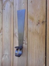 Wandkerzenhalter in Keilform Eisen massiv, dunkelbraun Landhaus inkl. Versandk.