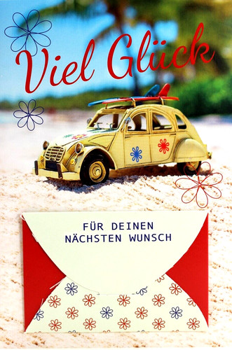 Grußkarte mit wertfach - b&c,