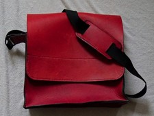 Umhängetasche Leder rot neu