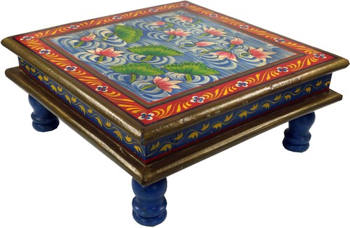 Bemalter kleiner tisch - bemalter,