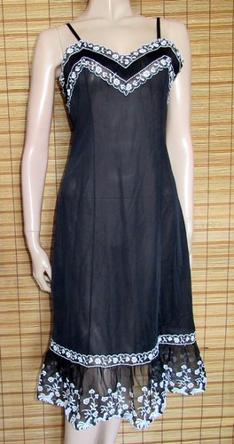 Schwarzes unterkleid spitze - unterkleid,