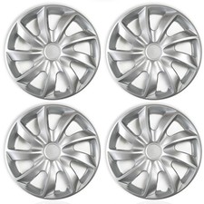 4x Radkappen Radblenden Radzierblenden Quad 14 Zoll Silber Set für Peugeot