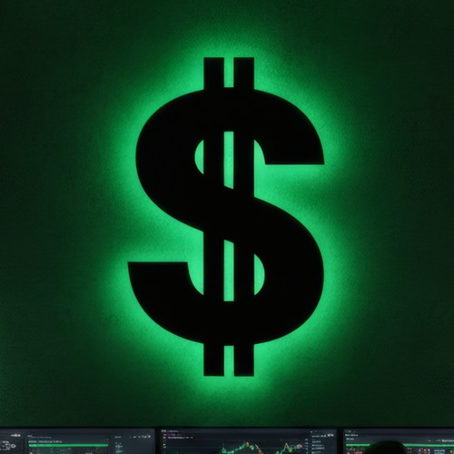 Handmade led dollar - dollar, schild