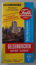 GELSENKIRCHEN / BOTTROP / GLADBECK - FALK STADTPLAN 27. AUFLAGE 1993 - GEFALTET