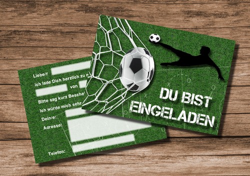 Einladungskarten fußball - einladungskarten,