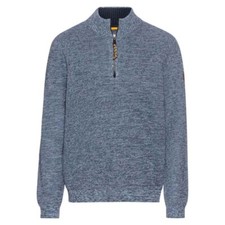 Camel active Herren Strickpullover Troyer blau 4K06 409530 42 denim blue