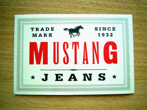 Aufkleber mustang jeans alter - mustang,