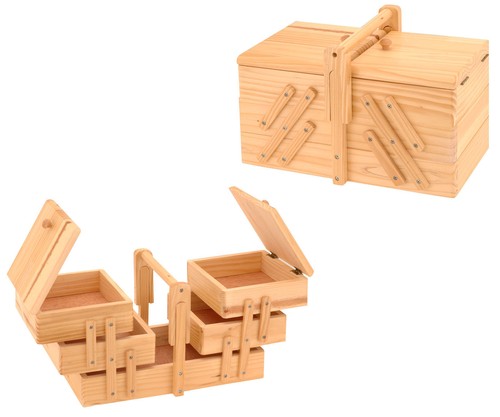 Holz nähkästchen ausklappbar - holz,