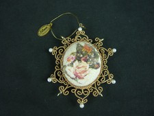KATHERINE'S COLLECTION BAUMSCHMUCK DOSE GOLDENER DRAHT BLUMENMOTIV