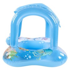 Blue Baby Pool Float Sonnenschirm Swim Ring Kleinkinder Sitz Boot Aufblasba CU