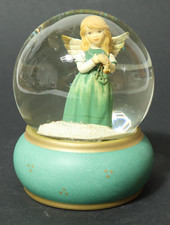 Goebel Schneekugel Hummelfigur ? Glaskugel Figur Schnee Kugel 8,5cm grüner Engel