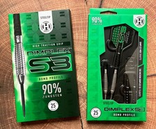 Harrows Dimplex S3 Bomb 90% Steeldarts FIRESTORM Titanium Point Silber Quartz 30