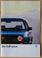 Prospekt VW Golf syncro  -  Ausgabe Juli 1986